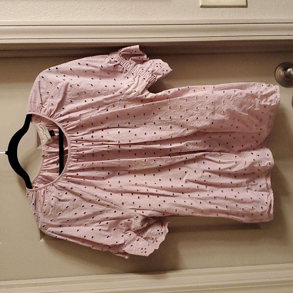 Universal Thread Pink Eyelet Blouse
